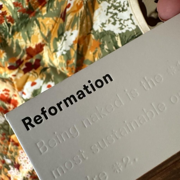 NEW NWT Reformation Poppies Silk Dress - Picture 6 of 6